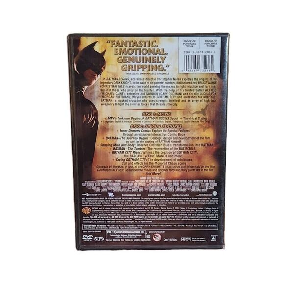 Batman Begins 2 Disc Deluxe Edition DVD (2005) New Sealed - Picture 2 of 5